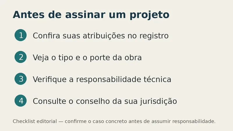 Checklist de técnico em edificações para conferir projeto, obra e ART