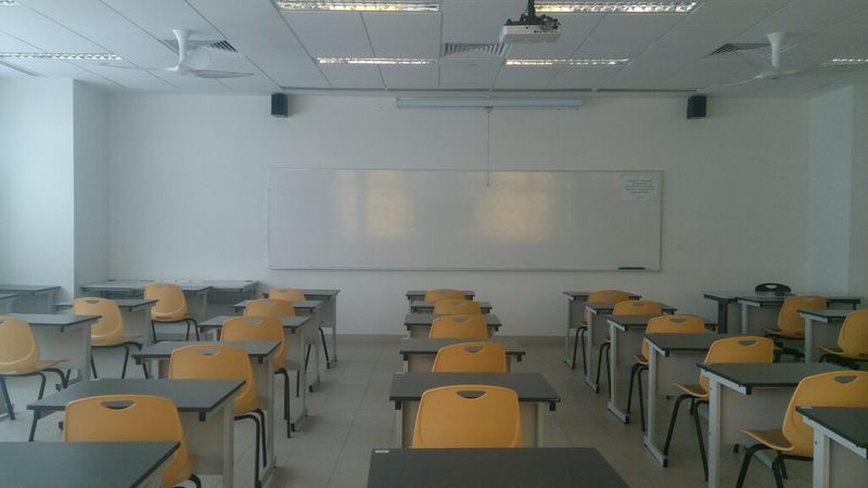 Sala de aula de curso técnico profissionalizante
