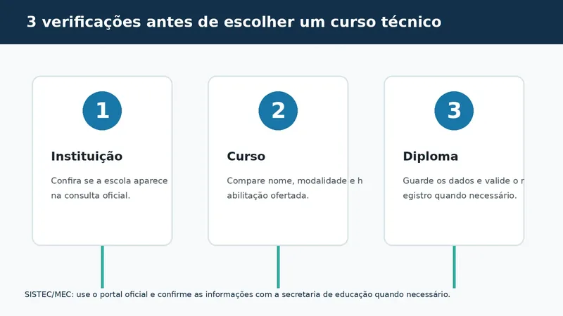 Como conferir se um curso técnico é reconhecido pelo MEC em três etapas