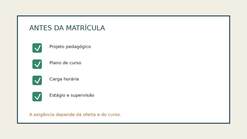 Checklist para conferir estágio no curso técnico em Edificações