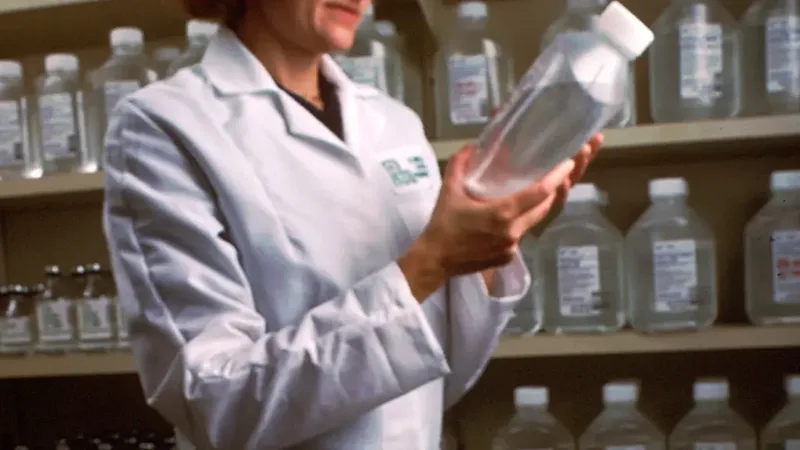 Imagem destacada de técnico em farmácia trabalhando em laboratório