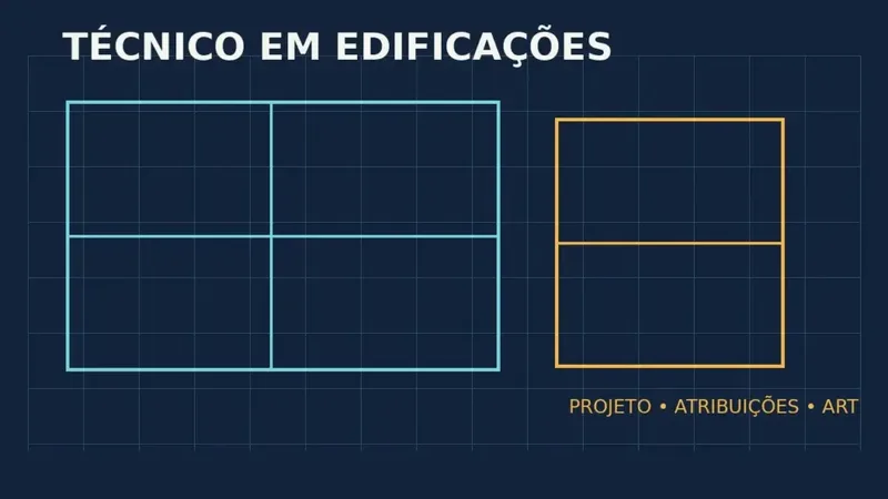Imagem destacada de técnico em edificações analisando planta e atribuições profissionais