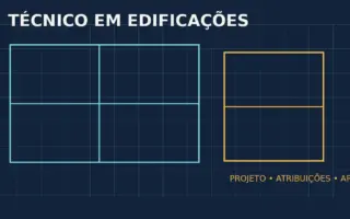 Imagem destacada de técnico em edificações analisando planta e atribuições profissionais