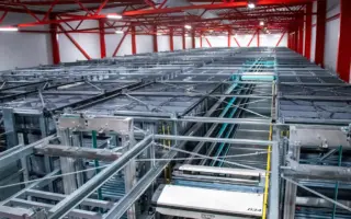 Painel de automação industrial com comandos e equipamentos de controle