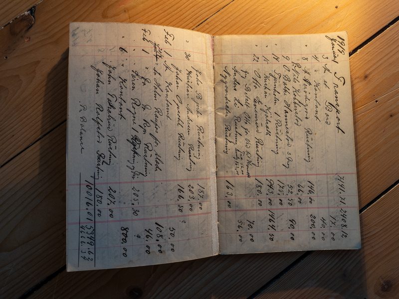 Livro contábil usado por um técnico em contabilidade durante a rotina de registros