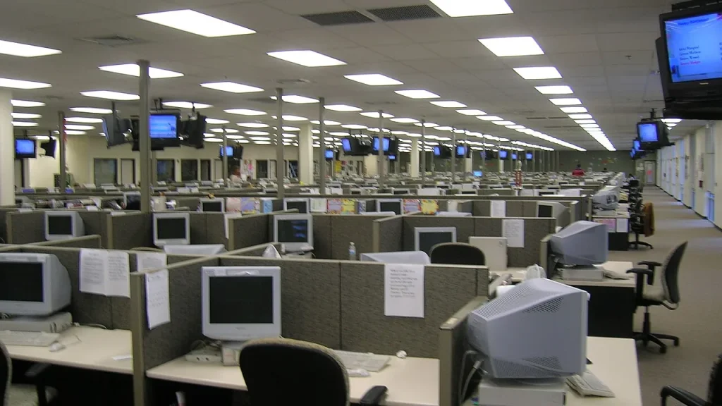 Ambiente de call center e atendimento ao cliente